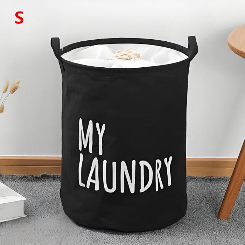 1Pc-Foldable Drawstring Laundry Large Capacity Waterproof Clothes Storage Basket For Home Bathroom Children'S Toy Organiz