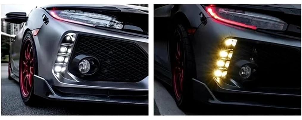 10 x 1W Dimmable LED Recessed with Daytime Running Fog and Turn Signal for and Side Marker Includes Hole Control and Universal DIY Spotlights, Bumper,