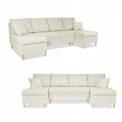 Wigo BIG Corner Sofa, Foldable with Sleeping Function,, Velour Beige