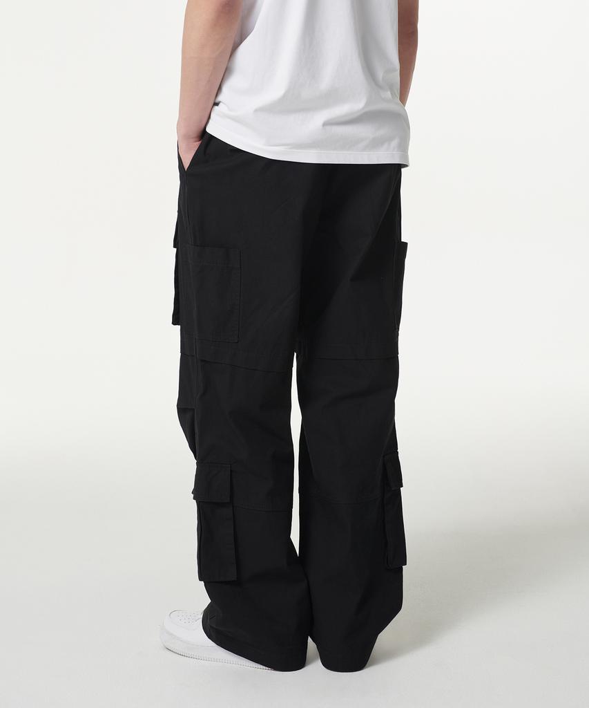 MUSINSA STANDARD Cotton Multi-Pocket Parachute Cargo Pants [Black]