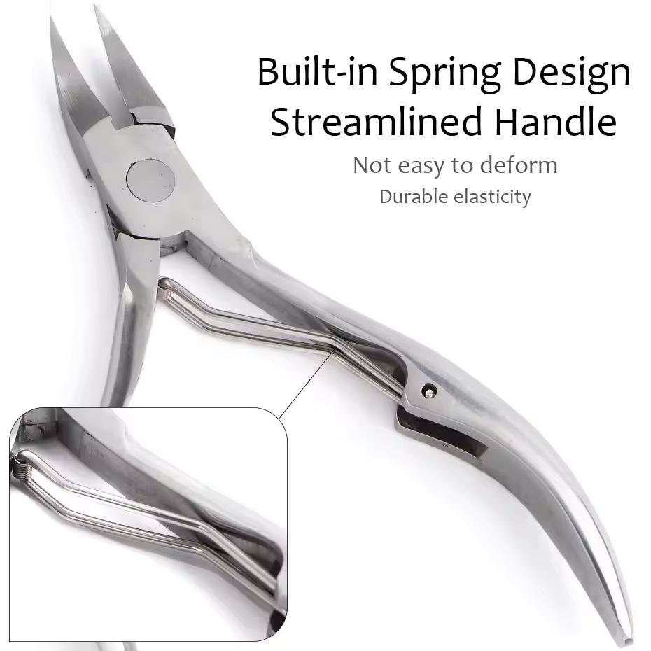 1 stk Profesjonell negleklipper saks Øyenbryn Øyevipper Multifunksjonell Buet blad Manikyr Pedikyr Fingernegl Tånegl Klipper