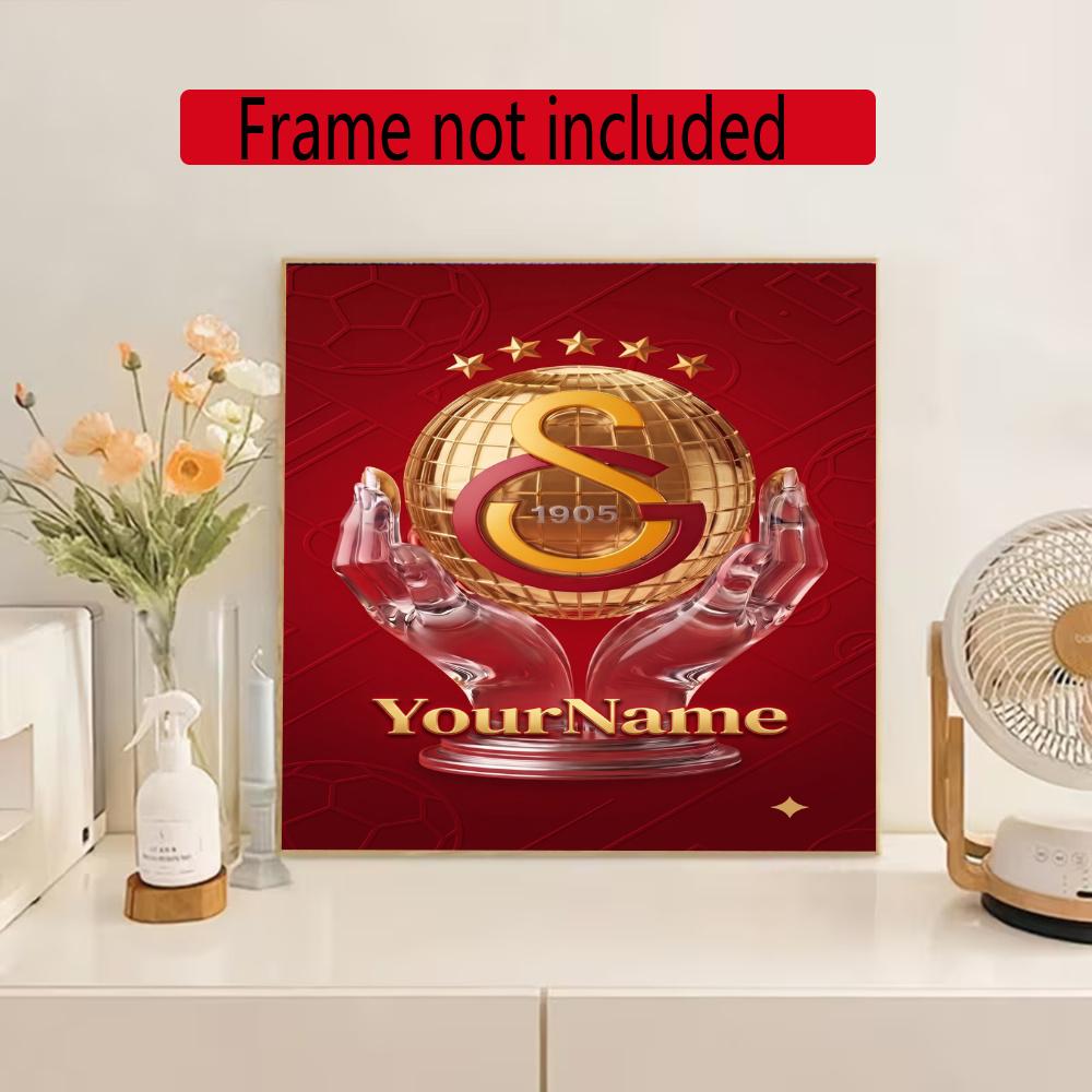 Galatasaray Customize Text Diamond Painting Round Diamond Mosaic Suitable For Beginners Diamond Painting Rhinestones Gift Frameless