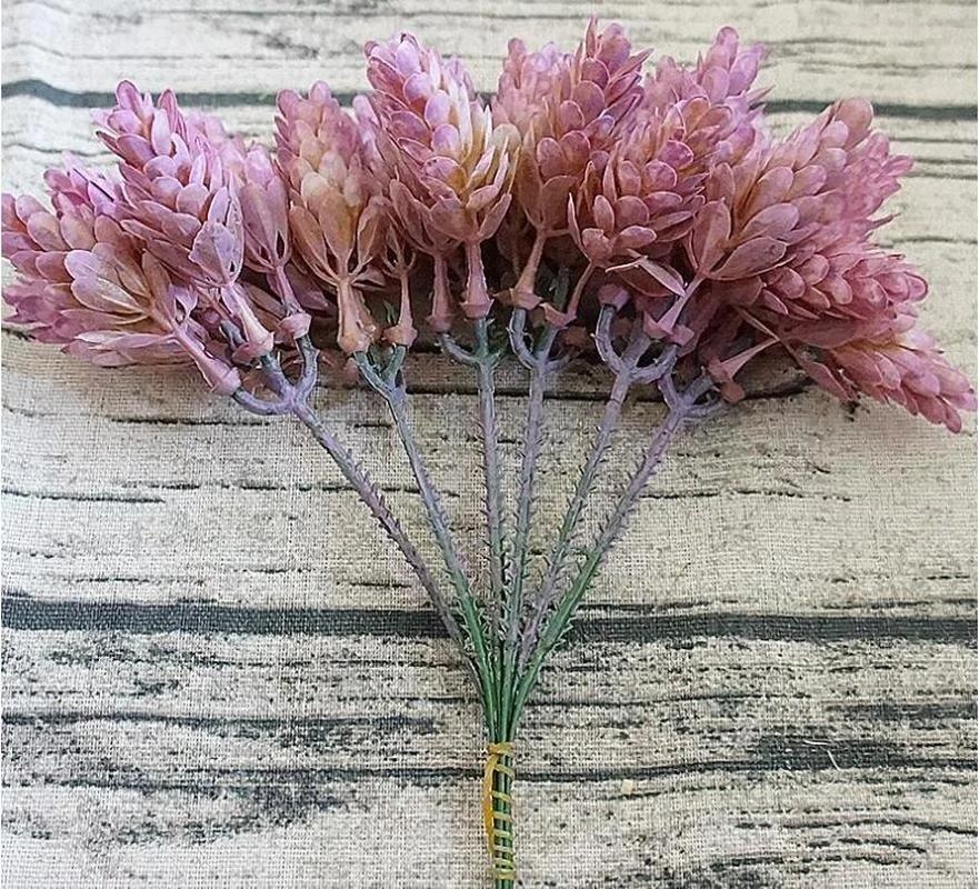 DIY Wedding Home Decoration Plant Green Leaf 30 Heads Artificial Small Pineapple Plastic Tree Leaves Flores Fake Flowers