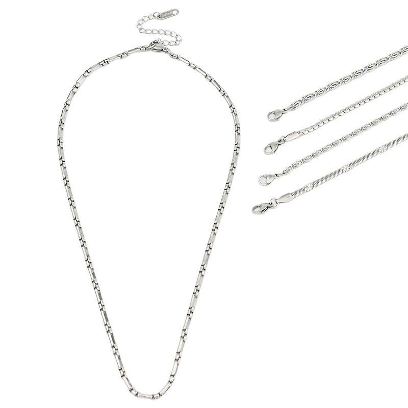 Unisex Necklace Set Titanium Steel Necklace Five-piece Set Extremely Fine Necklace Jewelry Factory Direct Sales