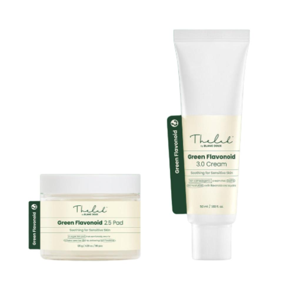 

THE LAB by blanc doux Green Flavonoid 2.5 Cream 50ml + Pad 90 Sheets Special Set for Sensitive Skin Care