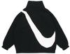 Nike Velvet Jackets Women's Black Stand Collar Thickened And Fleece Lined CZ4064-010