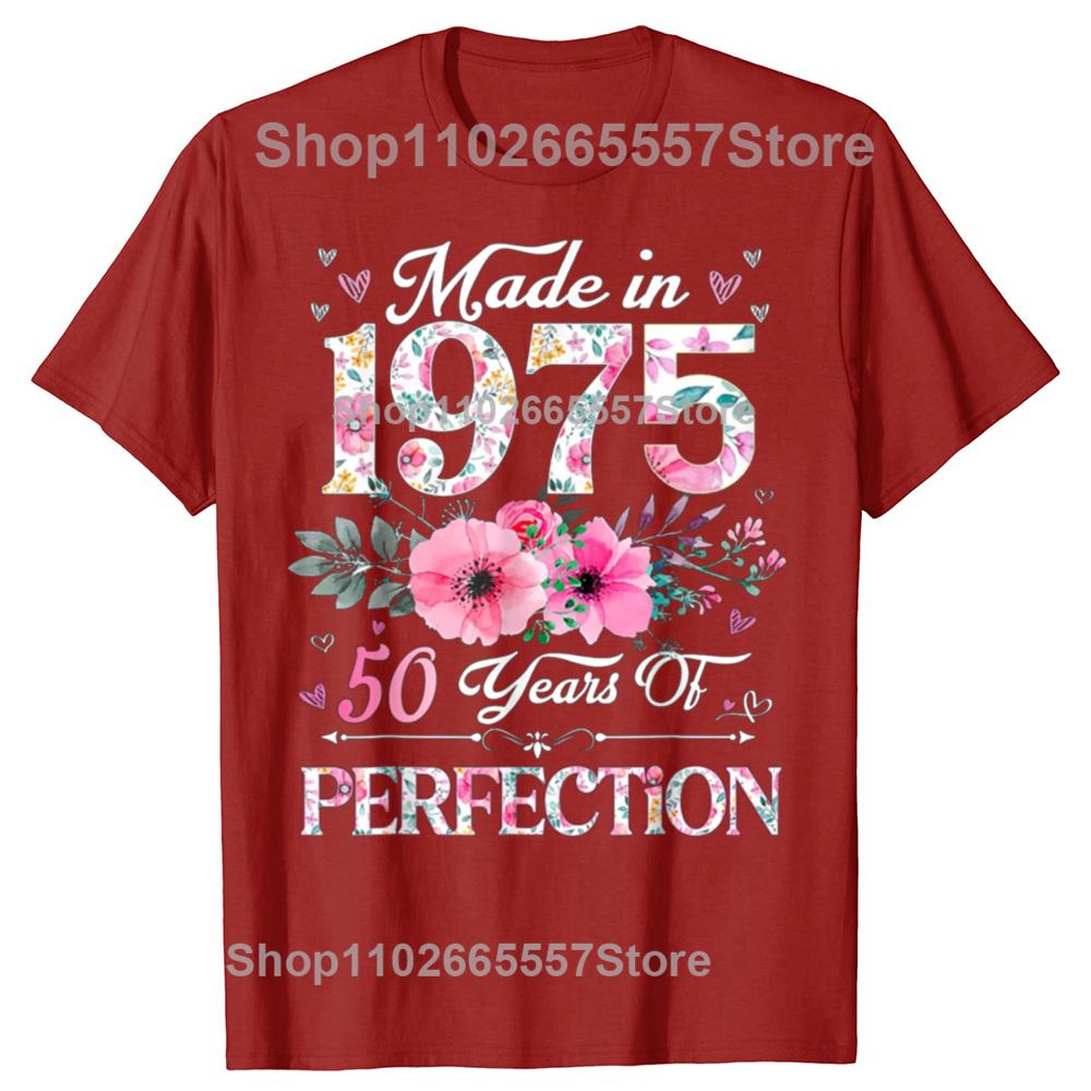 50th Birthday Gifts Men Women 50 Years Old Vintage 1975 T-ShirtWomen Men Clothing Streetwear Graphic T Shirts Harajuku