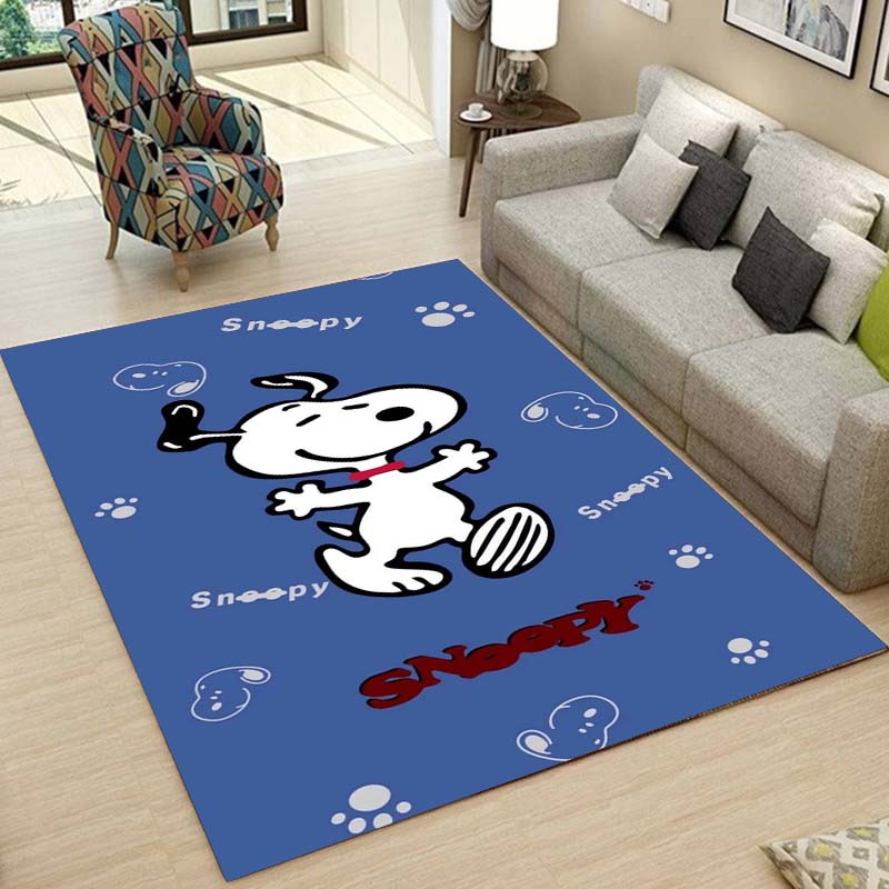 

Snoopy cartoon print rug mat, decorative rug for home, bedroom, bedside, doormat, bathroom mat, gift for friends and family. 60x90cm