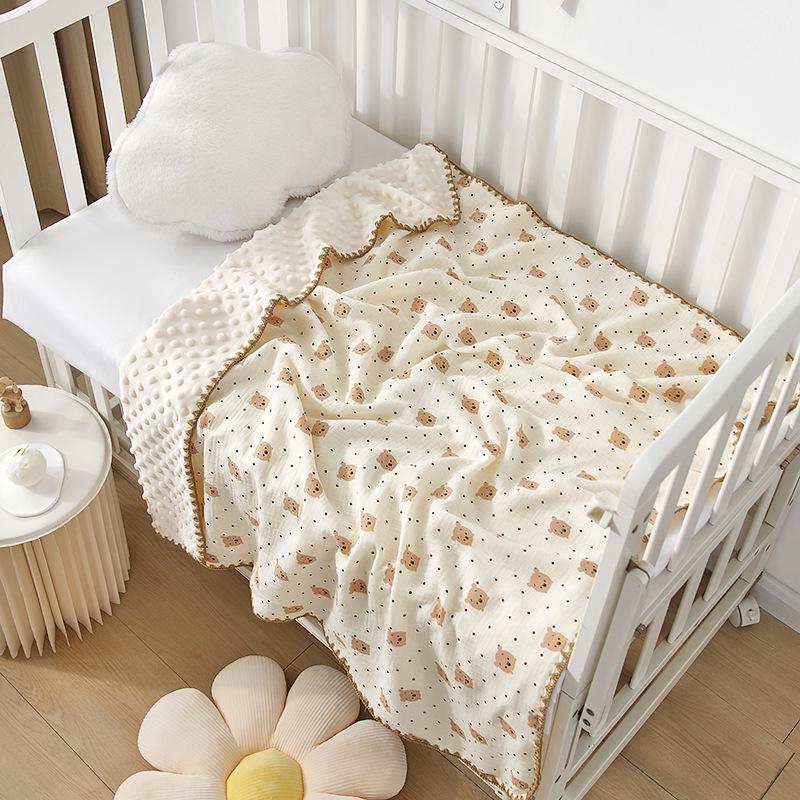 Newborn Cotton Bean Blanket: Thin, Machine Washable, Ideal for Toddler Outings and Naps