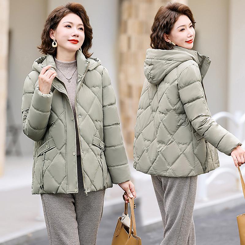

Women s New Fashionable Versatile Hooded Cold Fluffy Thickened Warm Loose High-quality Fabric Leisure Outdoor Travel Sports Cotton Coat Jacket 2XL