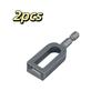 2pcs Large Diameter Multi-Functional Wire Twisting Tool Durable Metal Standard Hexagonal Shank Iron Wire Knotting Connector