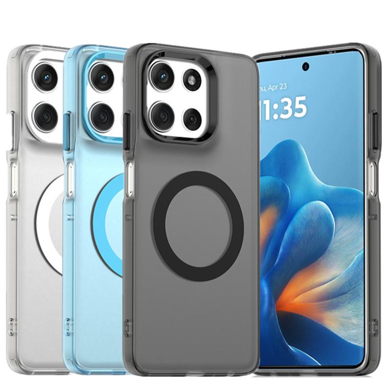 Magnetyczne etui do ładowania bezprzewodowego dla Motorola Moto G56 G86 Pokrowiec Kolory Cukierkowe Przezroczysta obudowa Fundas Coque