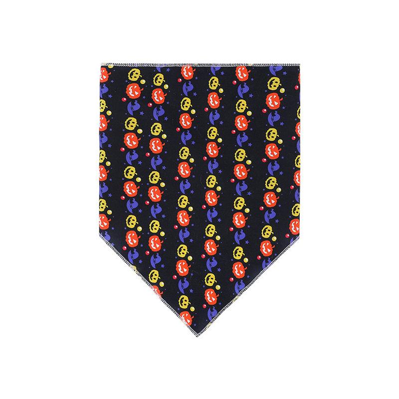 Halloween Pet Bandana Bib Polyester Triangle Scarf for Cats Dogs Fashion Accessory Holiday Costume Dress Up