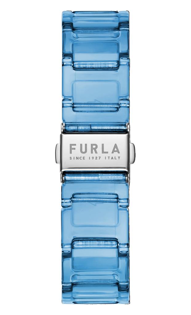 Watch FURLA TEMPO MINI White Dial Acetate Quartz Watch Jewelry Accessory WW00028007L1 Blue [Furla] 32.5MM Women's [Item]