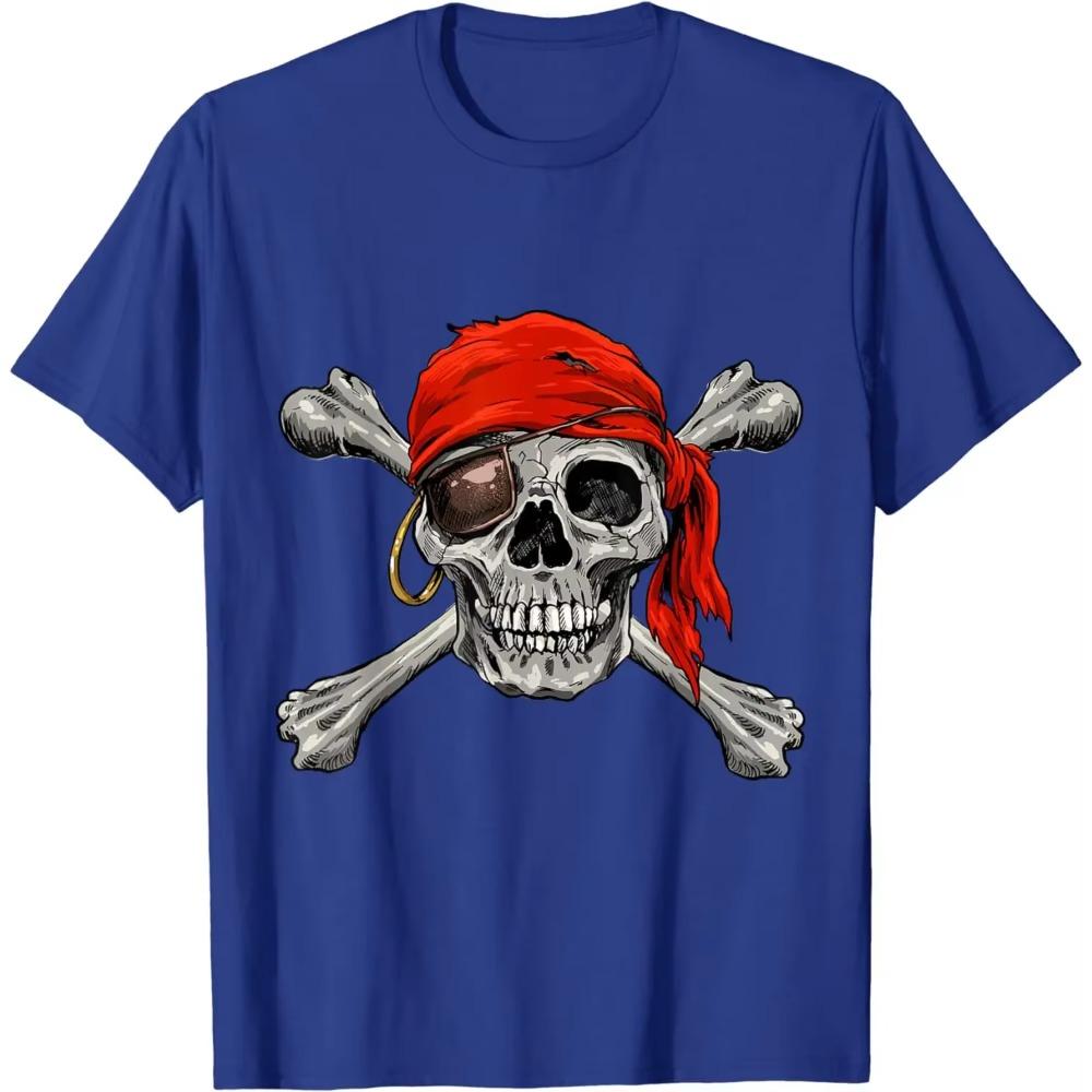 Jolly Roger Pirate Shirt Skull & Crossbones Shirt Halloween T-Shirt
