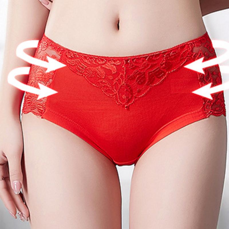 Sexy Women Hollow Out Lace Panties Seamless Underwear Comfortable Breathable Hip Lifting Briefs