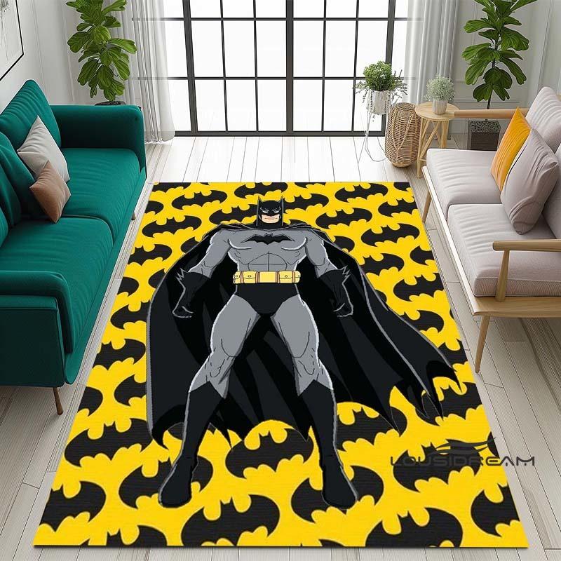 Cartoon Classic: Batman Area Rug — Batman Logo Accent Rug for Living Rooms & Kids' Bedrooms — Comfortable, Non-Slip, and Durable