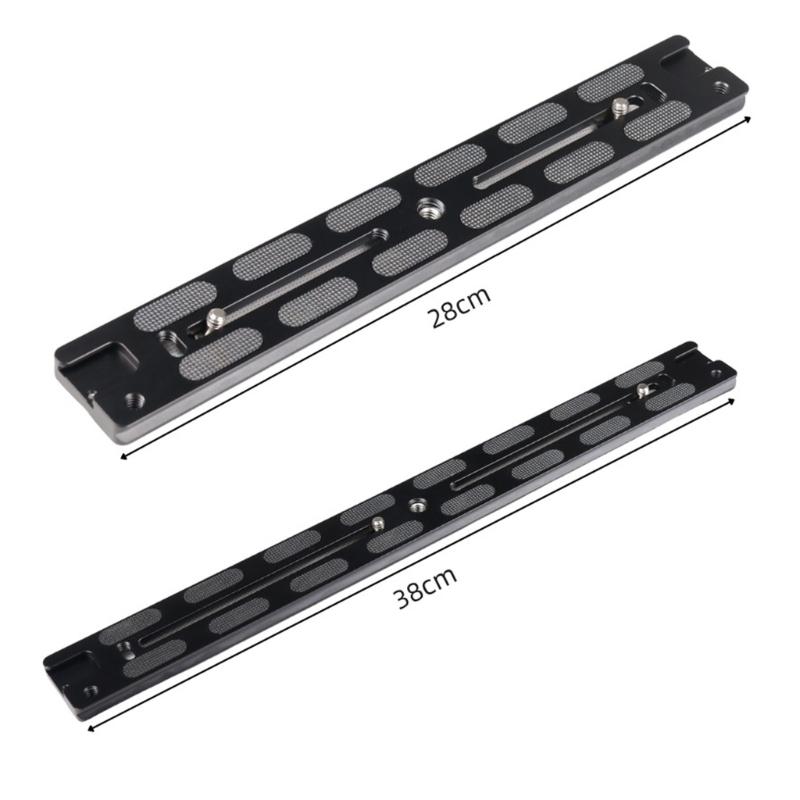 DSLR Camera Quick Release Plate 28/38cm Universal Long Quick Release Plate Aluminum Adapter Mount for Camera Tripod