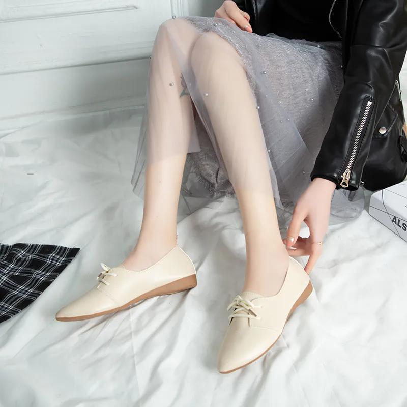 Women Spring and Autumn Shoes Solid Color Lightweight Flat Shoes Versatile Large Size Soft Casual Shoes