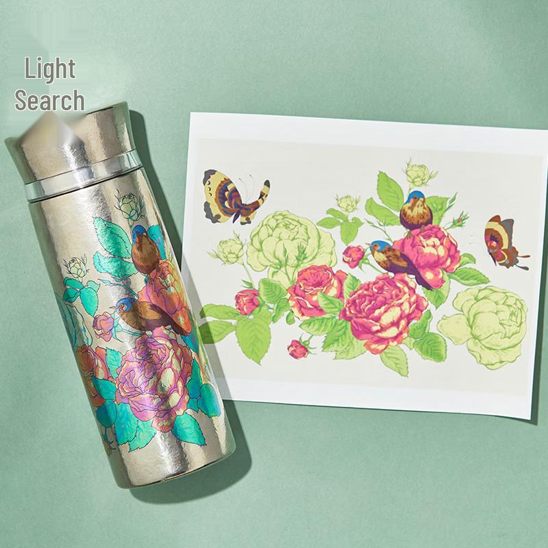 Cai Guang Flower Bird Spirit Series Titanium Insulated Cup