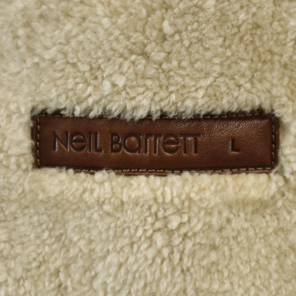 Neil Barrett Made In Romania Leather Coat L Beige Women Used
