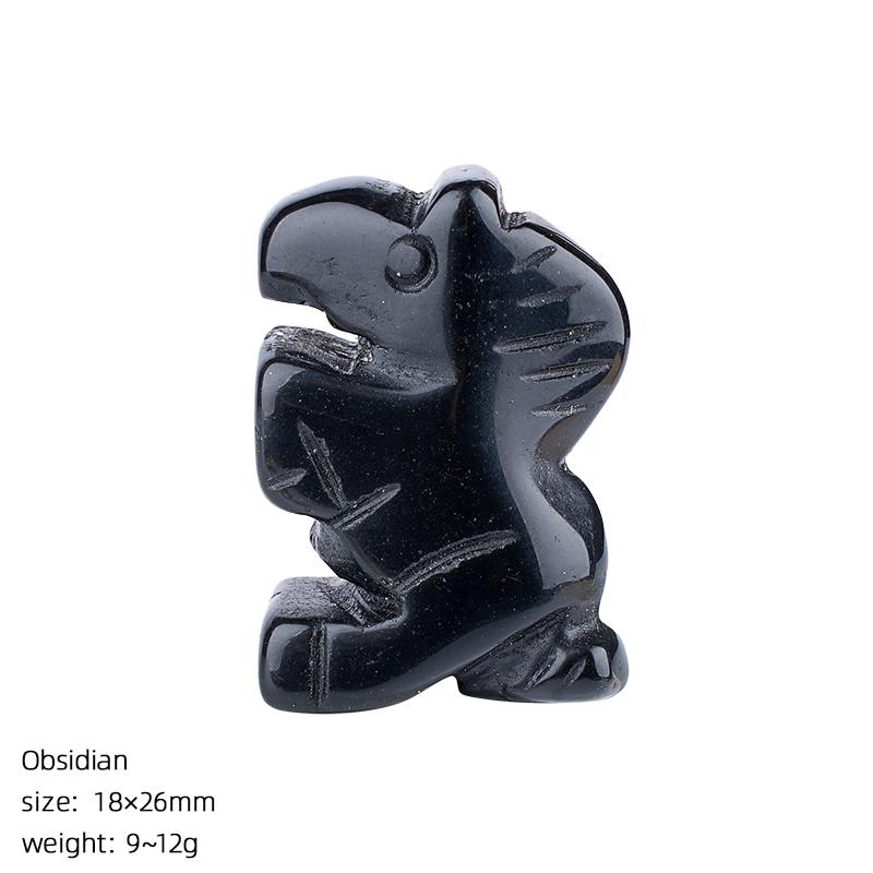 1Pc Natural Semi-Precious Stone Carved Mini Horse Figurine 25-27x17-19mm Polished Crystal Pony Statue For Home Decor Reiki Healing Craft Gift