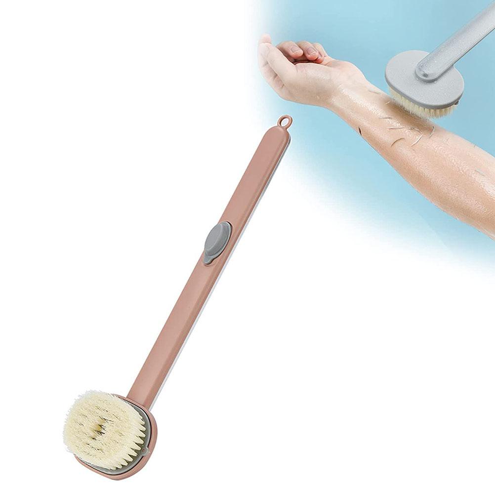 Long Handle Liquid Bath Brush Detachable Back Bath Scrubber Exfoliating Soap Dispensing Bath Brush