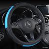 [First Layer Cowhide] Car Steering Wheel Cover, Suitable for All Seasons, Non-Slip, Wear-Resistant, Sweat-Absorbent, Stylish Genuine Leather Cover
