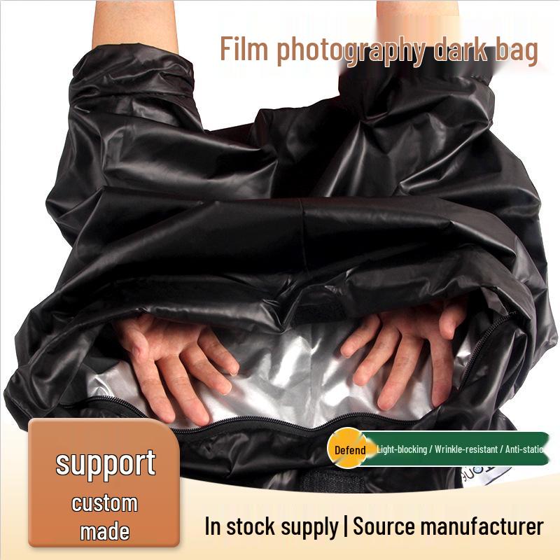 

Large Format Film Photography Dark Bag for Outdoor Developing - Film Dispensing and Negative Handling Equipment Black Medium