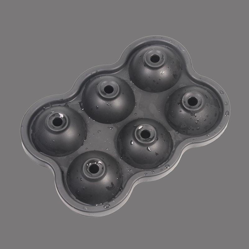 Silicone Ice Ball Maker Mold - 6 Piece 4 X 4cm Round Ice Ball  For Party Bar Kitchen