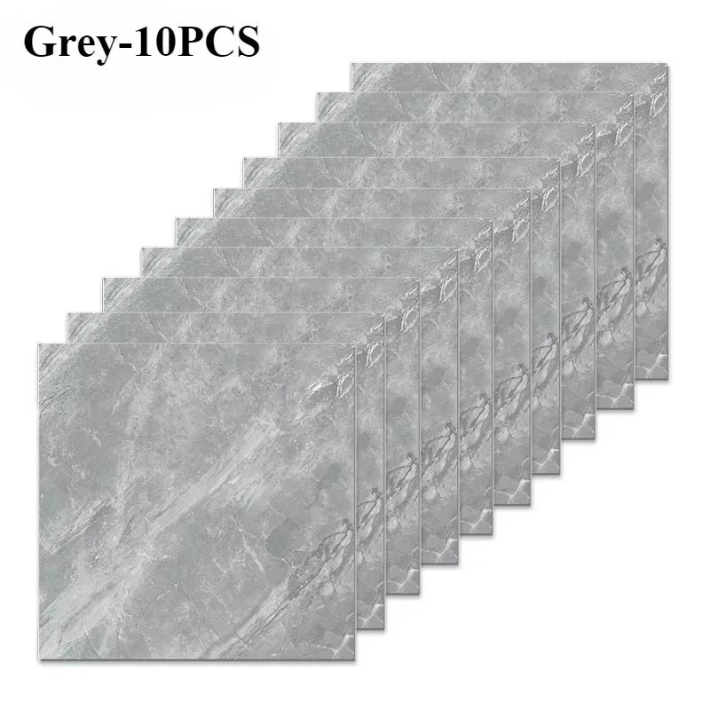 10/20/40PCS Simulated Thick Marble Tile Wall Sticker PVC Waterproof Self-adhesive Living Room Toilet Kitchen Home Floor Sticker