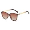 Heart-Shaped Small Frame Sunglasses Retro Small Fragrant Style Personalized Sunglasses Women'S College Style Small Fresh Glasses