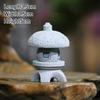 Vintage Zen Miniature Sand Stone Tower Pavilion Ornaments Lantern Figurines Japanese Garden Bonsai Rockery Lanscaping Home Decor