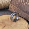 Wikinger Rune Edelstahl Keltischer Ring Nie Verblassend Glatt Modeschmuck mit Holzbox Nordisches Amulett Geschenk