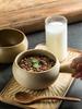 Handle Milk Pot Ceramic Soup Noodle Bowl Creative Dormitory Instant Noodle Tableware New Dessert Breakfast Porridge Oatmeal Bowl