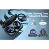 1PACK Wireless earbud-style Bluetooth headphones with LED display, featuring stereo sound effect Suitable for running exercises or fitness activities.