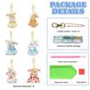 Diamond Art Keychain DIY Handmade Painting Craft 5D Mosaic Art Diamond Special Shape Diamond Keychain Bag Accessories Rabbit Diamond Painting 6-Piece