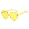 Heart-Shaped Frameless Peach Sunglasses: Perfect for Pool, Picnic, and Party