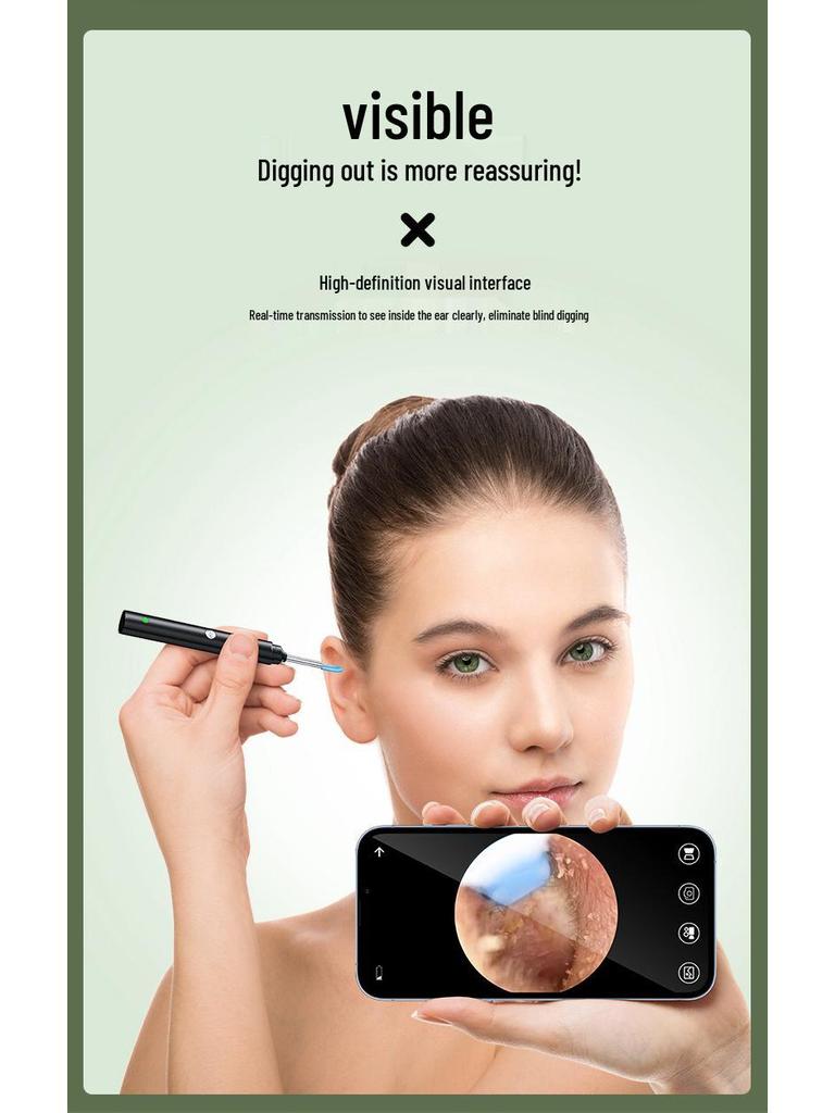 High-Definition Visual Ear Pick with Light - Ultra-Clear Endoscope Ear Cleaning Tool.