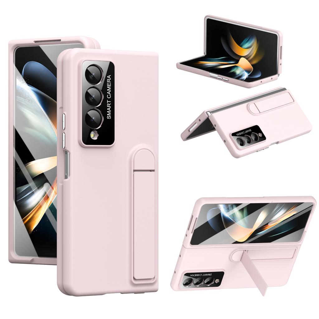 For Samsung Galaxy Z Fold4 5G Case Foldable Kickstand Skin-Touch PC Phone Cover Built In Screen Protector