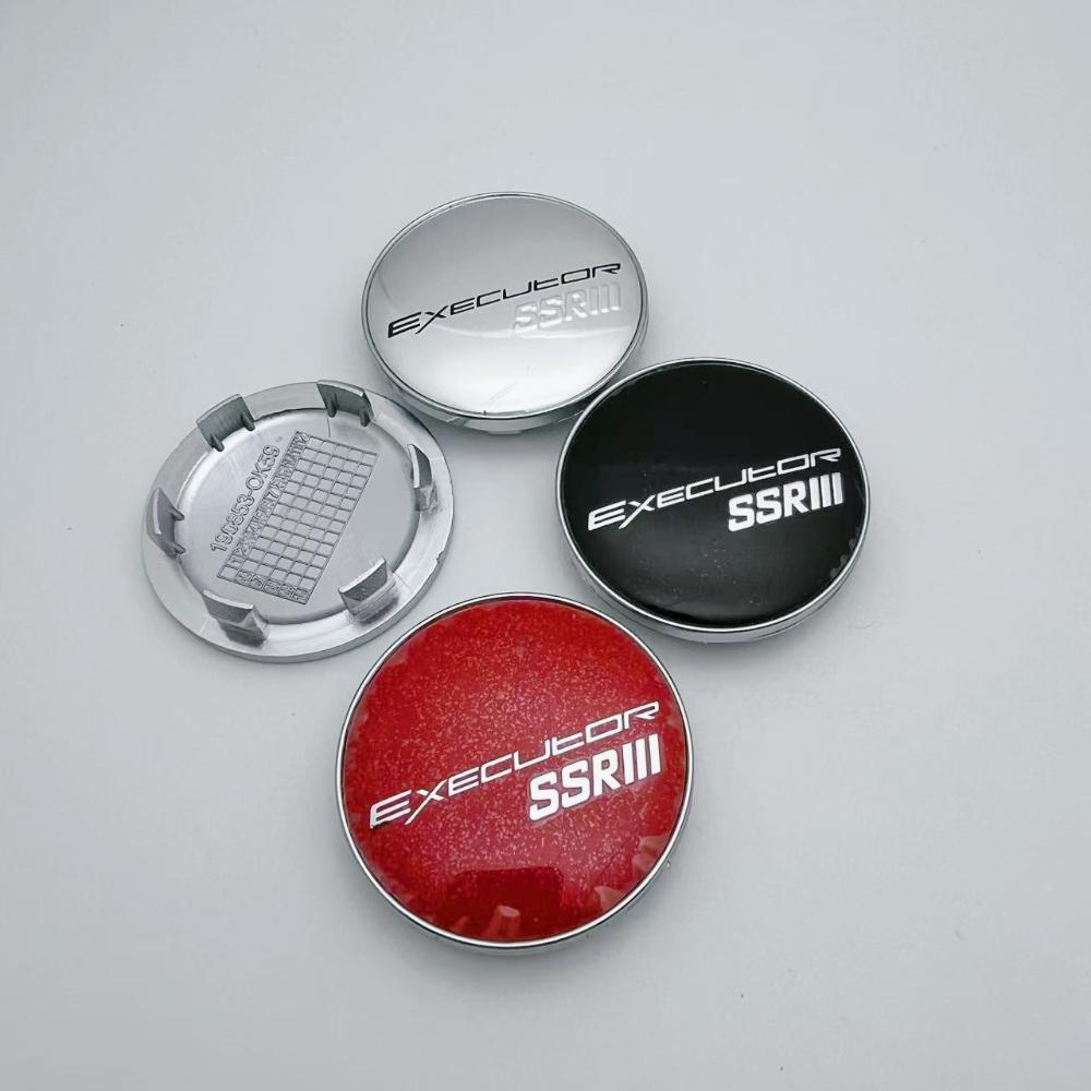 AAYX1 4pcs 59mm 51mm Car Wheel Center Caps With SSR Executor Logo Emblem Wheel Hubcaps Rims Center Dust Cover Replace Car Accessories