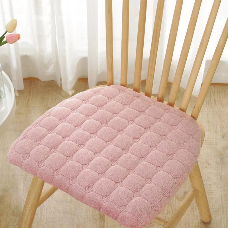 Kord Kissen in Hufeisenform Dickes Stuhlkissen Nordisch Einfarbig Abnehmbar Waschbar Sitzkissen Schlicht Rutschfest Hüftkissen mit Bändern