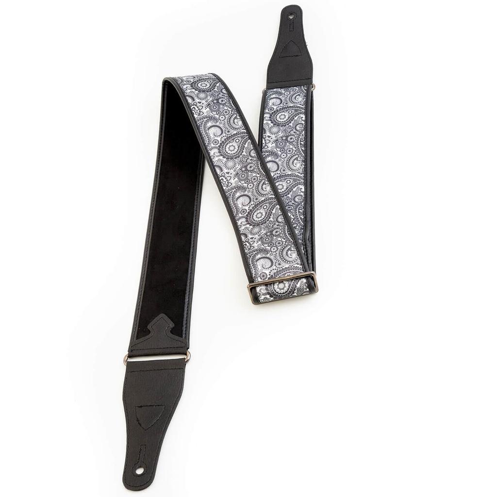 STRAPS 6cm KASHMIR GRS GREY RightOn! Guitar/Bass Strap, Wide, 95-150cm,