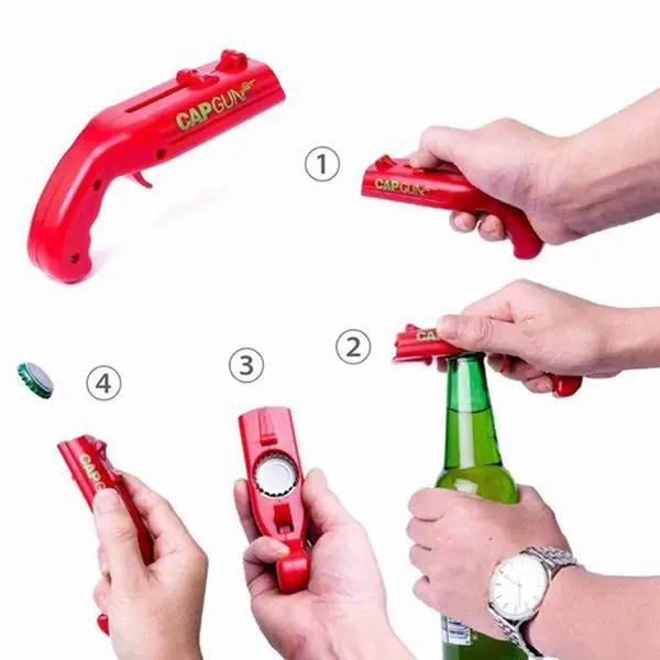 Creative Bottle Opener Cap Launches Bottle Cap Multifunctional Beer Bottle Cap Launcher ABS Household Products 6