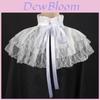Victorian Style Collared Shirt With Linen And Spandex For Party Stage Costume
