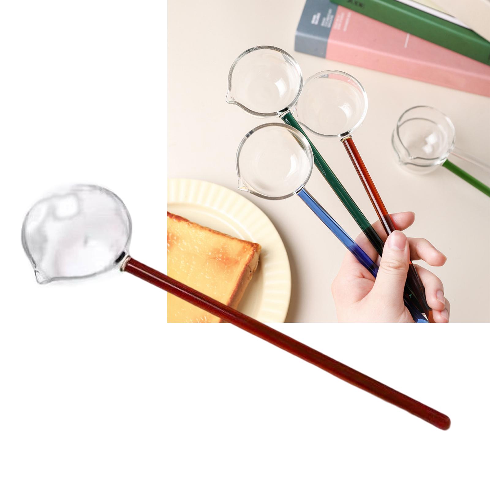 

Glass Cooking Ladle with 9.92 Handle for Serving Soup and Sauces красный