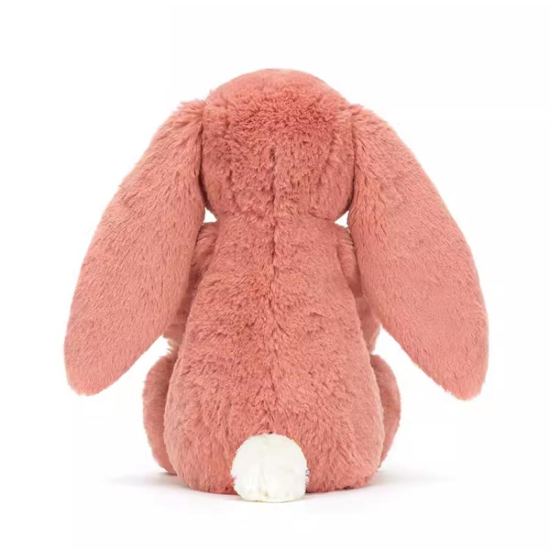 Jellycat Bonnie Rabbit Series Shy Reddish-brown Bonnie Rabbit Soothing Cute Companion Doll Plush Doll Sitting Height 18cm/31cm High