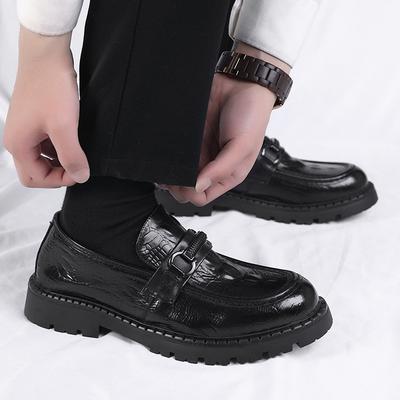 Lässige Lederschuhe Herren Sommer vielseitig atmungsaktiv desodorierend Britisch Ein-Pedal-Fußbedeckung Trend Business Mütze Schuhe