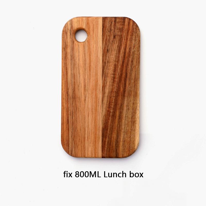 800ml/1.4l Lunch Box Acacia Wood Cutting Boards Wooden Double-sided Mini Fruit Cutting Board Reusable  Outdoor Chopping Boards
