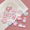 10Pcs Cartoon Cute Cartoon Rabbit, Crystal Ball, Bow, Peach Heart, Cake Scrapbook Craft Diy Miniature Ornament Accessories A7